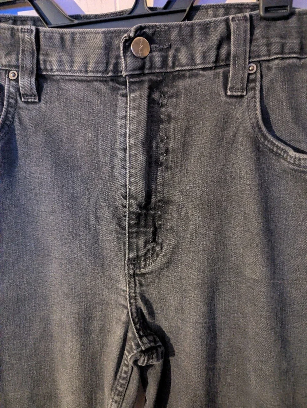 Carhartt Men’s Faded Black Relaxed Fit Jeans with Logo Patch Size 36 X 34